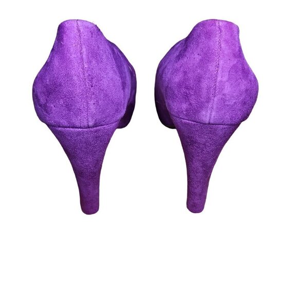 Franco Sarto Womens Pumps size 10 Purple Suede Round Toe Party Going Out - Picture 3 of 6